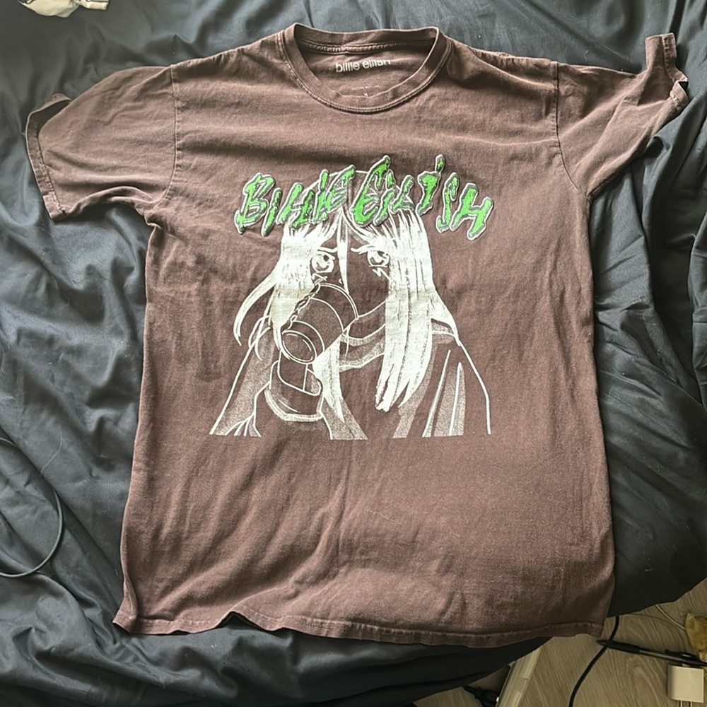Official Billie Eilish Coffee Animated Brown T-Shirt